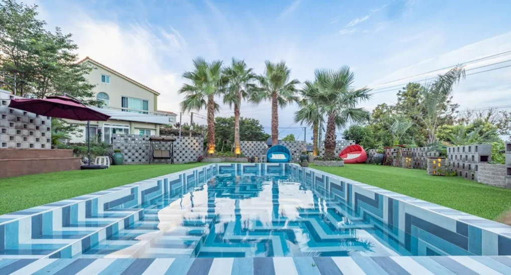 For Sale: 21-Room Hotel in Seogwipo, Jeju Featuring Outdoor Swimming Pool, BBQ Area & Rooftop Amenities